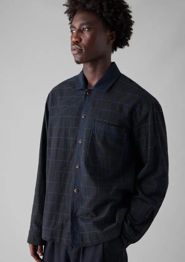 TOAST Shirts*Abstract Embroidered Kantha Shirt