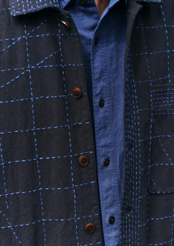 TOAST Shirts*Abstract Embroidered Kantha Shirt