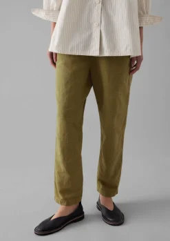 Women TOAST Linen|Trousers*Alix Cotton Check Trousers