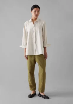 Women TOAST Linen|Trousers*Alix Cotton Check Trousers
