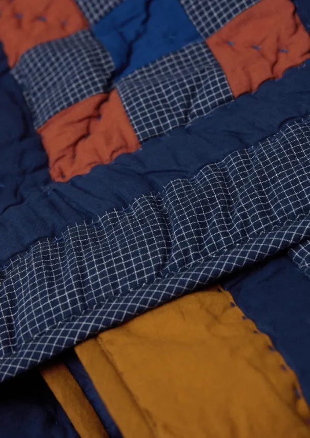 TOAST Textiles|Blankets & Throws*Astrid Check Patchwork Cotton Quilt