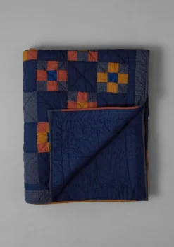 TOAST Textiles|Blankets & Throws*Astrid Check Patchwork Cotton Quilt