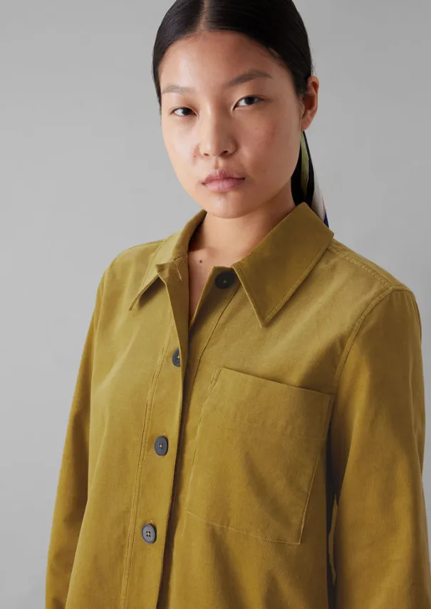 Women TOAST Cord|Workwear*Baya Patch Pocket Organic Cord Shirt