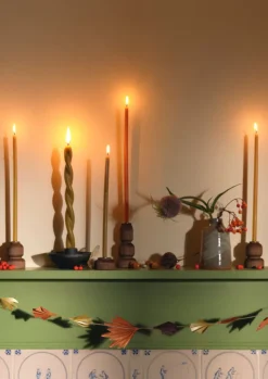 TOAST Decorative Pieces|Candles & Holders*wood Slim Dinner Candle Holder Set