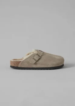 Women TOAST Slippers|Nightwear*Birkenstock Boston Suede Shearling Clogs