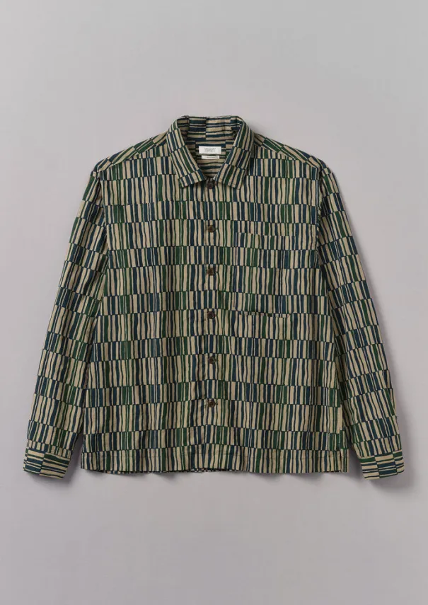 TOAST Shirts*Block Print Irregular Check Shirt