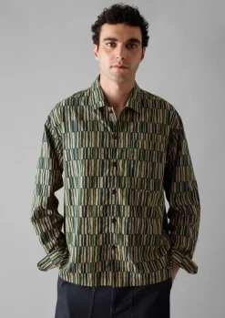 TOAST Shirts*Block Print Irregular Check Shirt