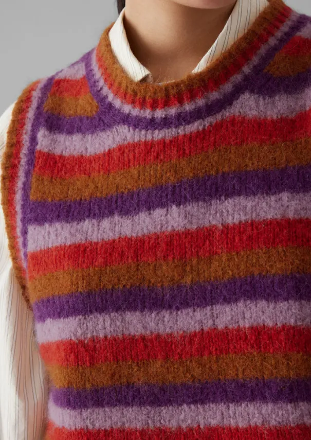 Women TOAST Knitwear*Brushed Alpaca Blend Stripe Tank