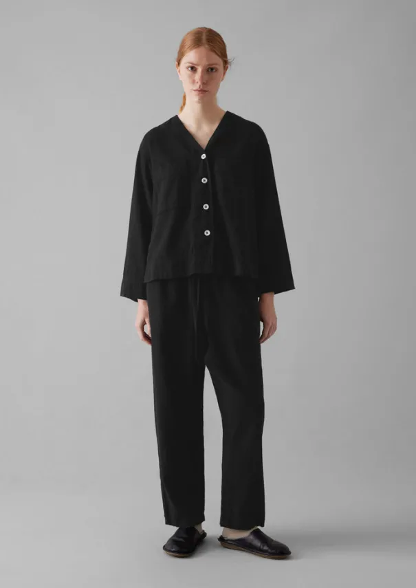 Women TOAST Linen|Loungewear*Brushed Cotton Linen Herringbone Trousers