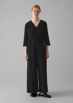 Women TOAST Linen|Loungewear*Brushed Cotton Linen Herringbone Jumpsuit
