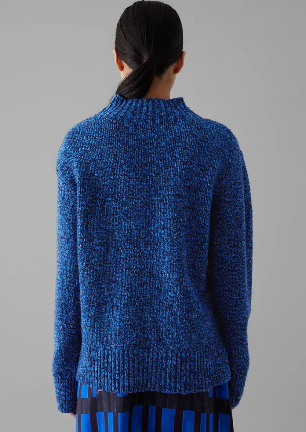Women TOAST Knitwear*Button Shoulder Marled Donegal Wool Sweater