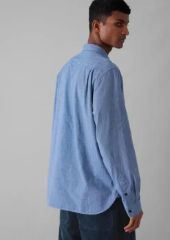TOAST Linen|Workwear*Chambray Cotton Linen Shirt
