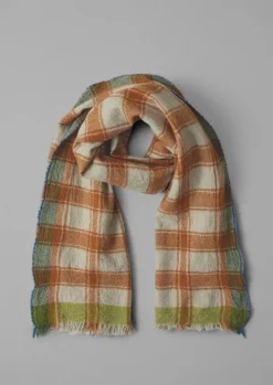 TOAST Hats, Scarves & Gloves*Check Boiled Wool Scarf