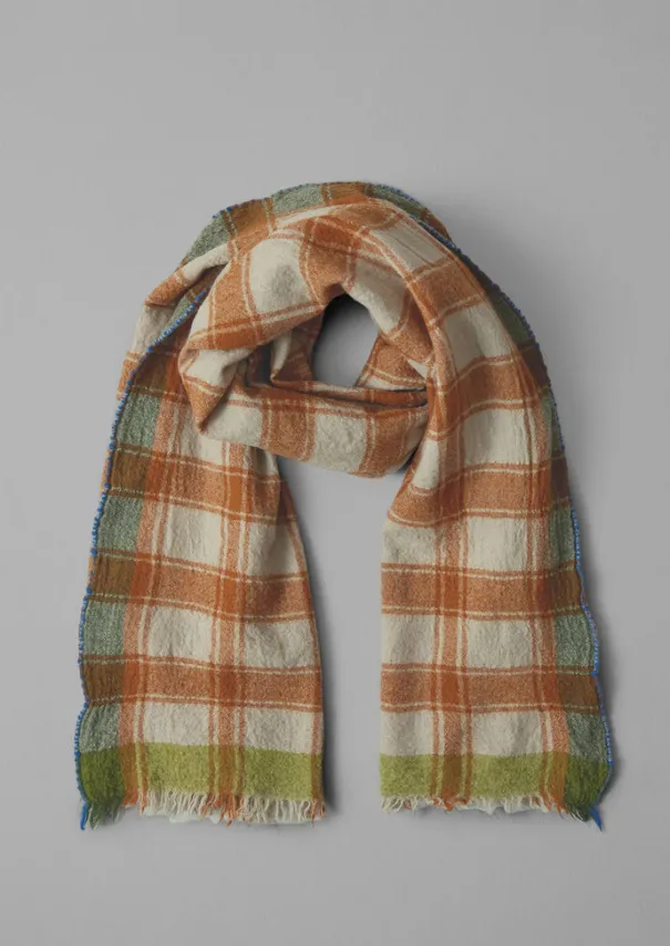 TOAST Hats, Scarves & Gloves*Check Boiled Wool Scarf