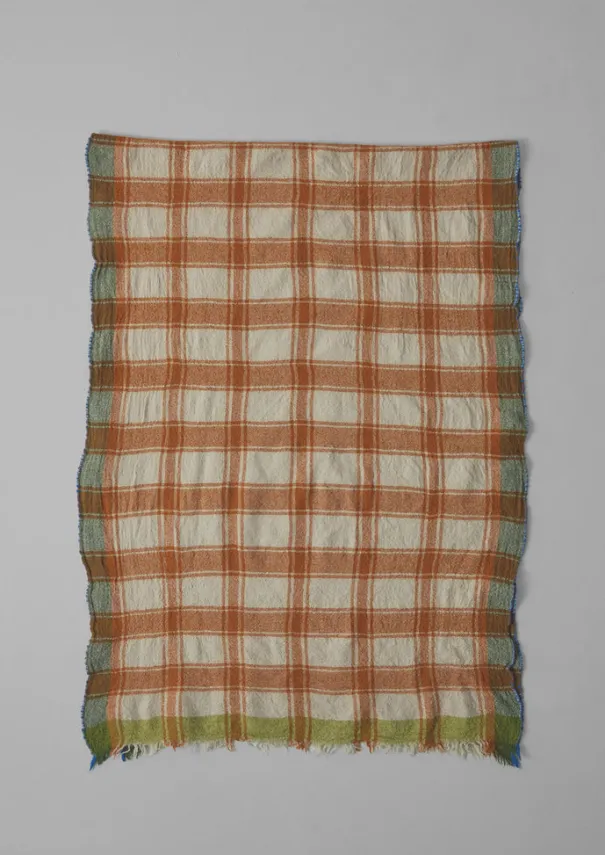 TOAST Hats, Scarves & Gloves*Check Boiled Wool Scarf