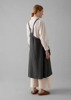 TOAST Aprons & Tea Towels*Check Linen Crossback Pinafore Apron