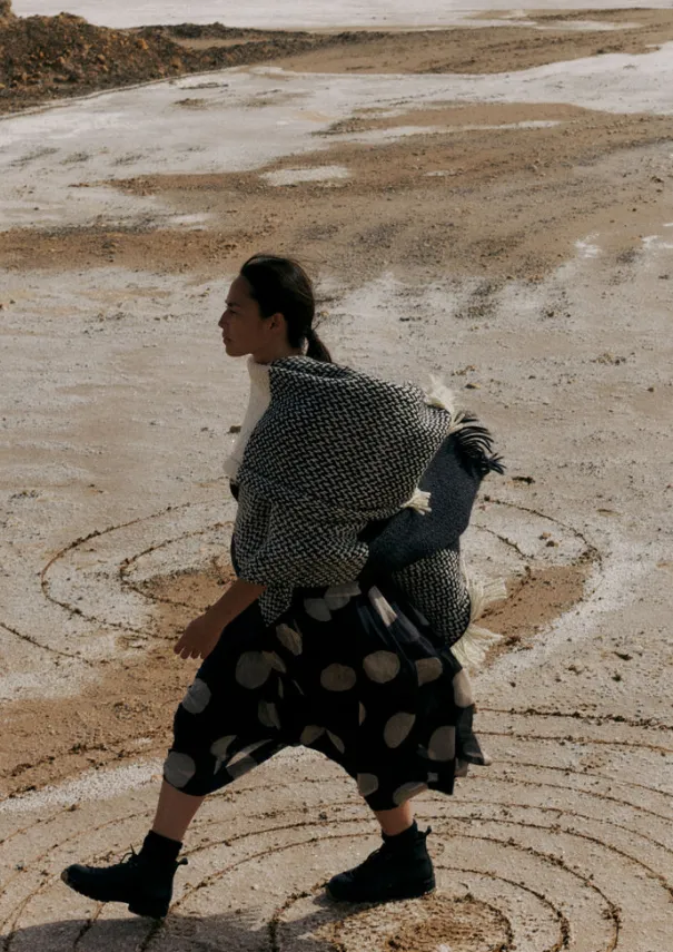 Women TOAST Hats, Scarves & Gloves|Knitwear*Check Merino Blend Wrap