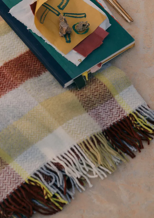 TOAST Textiles|Blankets & Throws*Chevron Check Wool Blanket