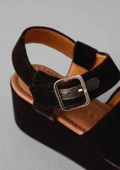 Women TOAST Sandals*Chie Mihara Velvet Platform Shoes