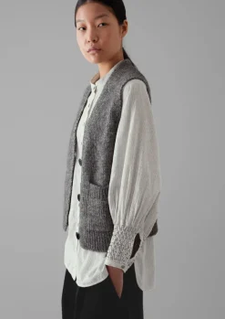 Women TOAST Knitwear*Cotton Alpaca Button Through Tank