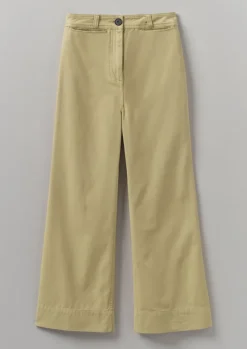 Women TOAST Trousers*Cotton Canvas Kick Flare Trousers
