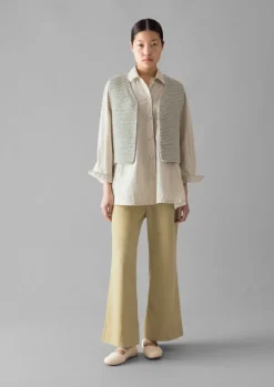 Women TOAST Trousers*Cotton Canvas Kick Flare Trousers