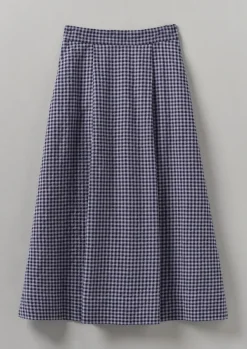 Women TOAST Skirts*Cotton Gingham Seersucker Skirt