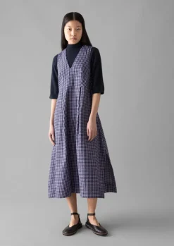 Women TOAST Dresses*Cotton Gingham Seersucker Dress