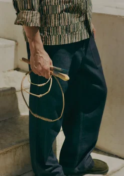 TOAST Denim|Trousers*Cotton Hemp Denim Cargo Trousers