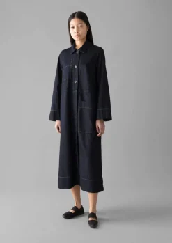 Women TOAST Denim|Workwear*Cotton Hemp Denim Dress