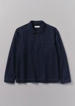 TOAST Denim|Workwear*Cotton Hemp Denim Smock Shirt