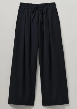 Women TOAST Trousers*Cotton Wool Herringbone Pull On Trousers