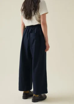 Women TOAST Trousers*Cotton Wool Herringbone Pull On Trousers