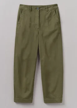 Women TOAST Trousers*Darted Cotton Twill Trousers