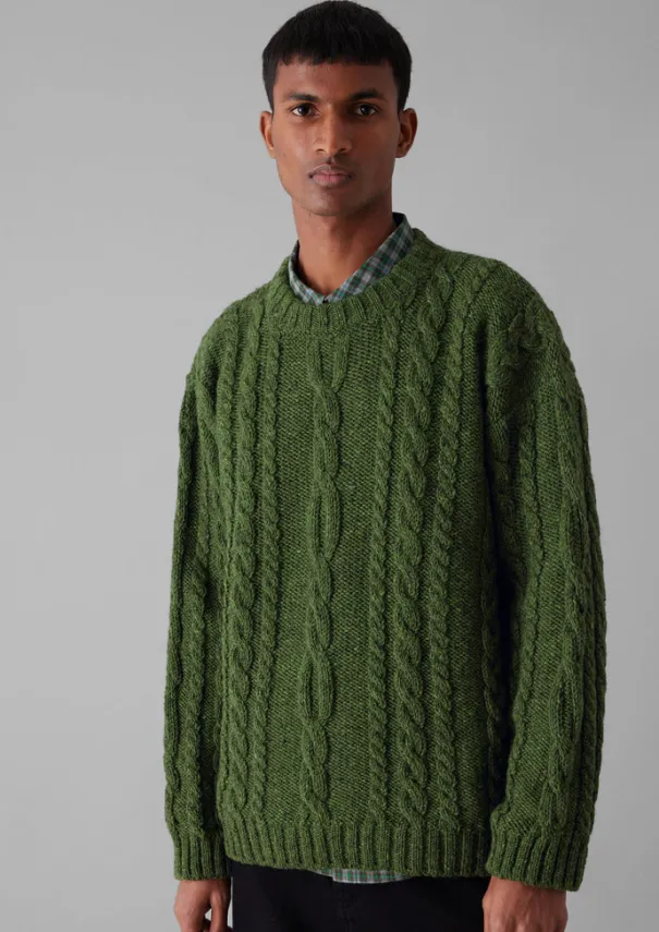 TOAST Knitwear*Donegal Wool Cable Sweater