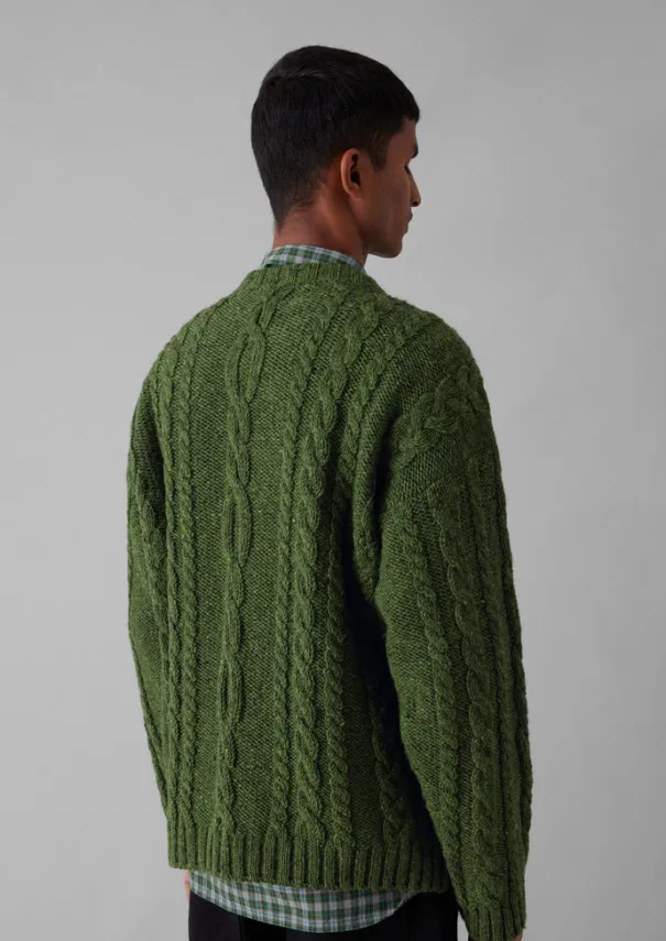TOAST Knitwear*Donegal Wool Cable Sweater