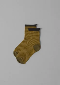 Women TOAST Socks & Tights|Cashmere*Fine Stripe Cotton Cashmere Socks