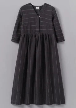 Women TOAST Linen|Loungewear*Fine Stripe Linen V-Neck Dress