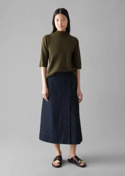 Women TOAST Cashmere|Knitwear*Fine Wool Cashmere Half Sleeve Sweater