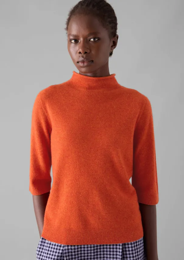Women TOAST Cashmere|Knitwear*Fine Wool Cashmere Half Sleeve Sweater