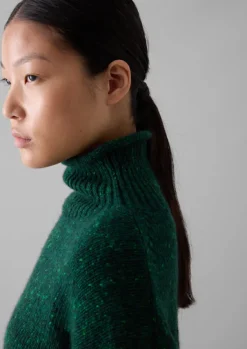 Women TOAST Cashmere|Knitwear*Flecky Wool Cashmere High Neck Sweater