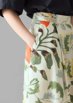 Women TOAST Skirts*Foliage Print Poplin Skirt
