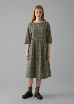 Women TOAST Dresses*Franca Cotton Gingham Seersucker Dress
