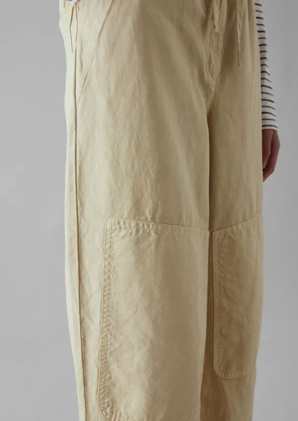Women TOAST Linen|Trousers*Garment Dyed Cotton Linen Canvas Trousers