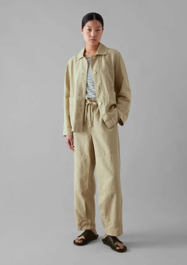 Women TOAST Linen|Trousers*Garment Dyed Cotton Linen Canvas Trousers