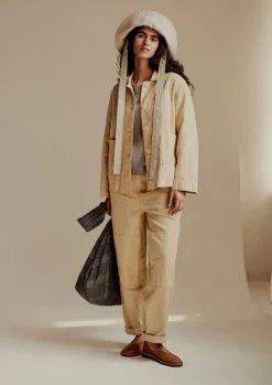 Women TOAST Linen|Trousers*Garment Dyed Cotton Linen Canvas Trousers