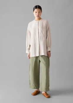 Women TOAST Linen|Loungewear*Garment Dyed Linen Barrel Leg Trousers