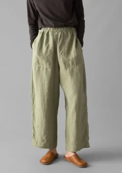 Women TOAST Linen|Loungewear*Garment Dyed Linen Barrel Leg Trousers