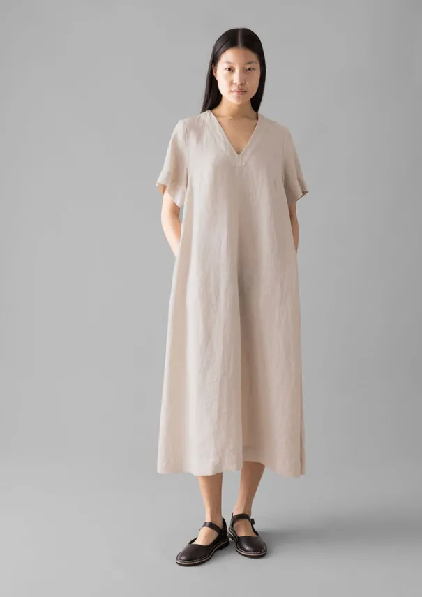 Women TOAST Linen|Loungewear*Garment Dyed Linen V-Neck Dress