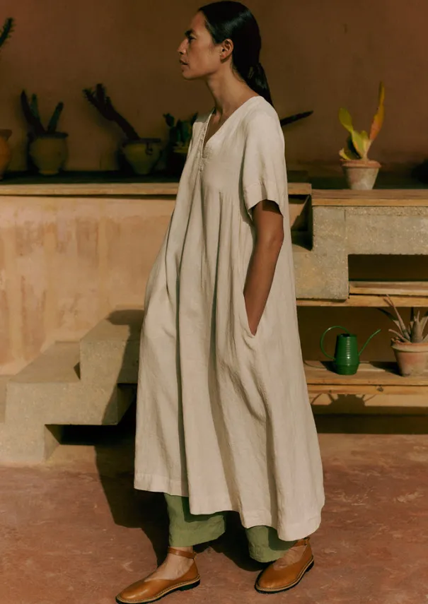 Women TOAST Linen|Loungewear*Garment Dyed Linen V-Neck Dress